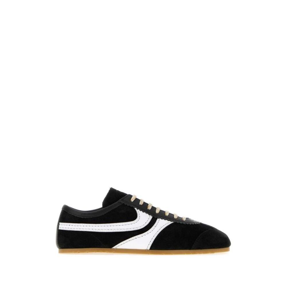 Dries Van Noten Women Black Suede Sneakers